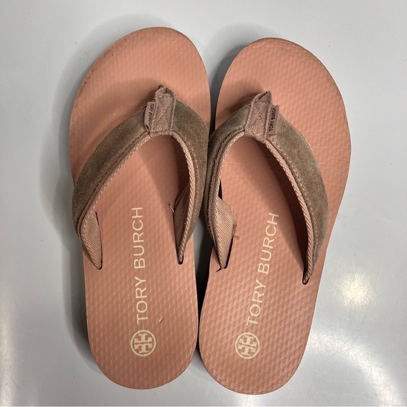 Tory Burch platform 70’s flip flops pink size 6 - Picture 6 of 9